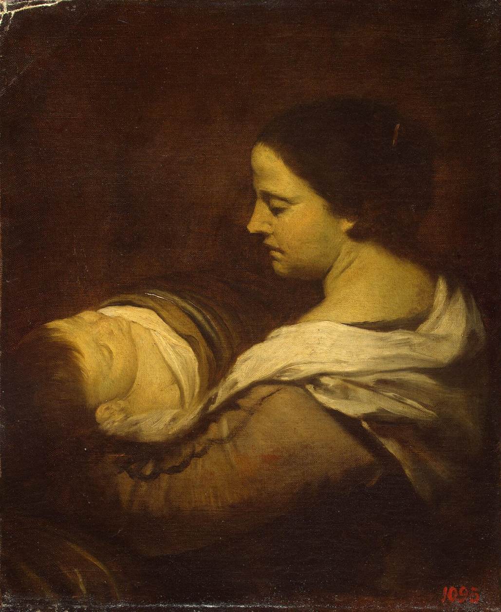 Mujer con un Niño Dormido