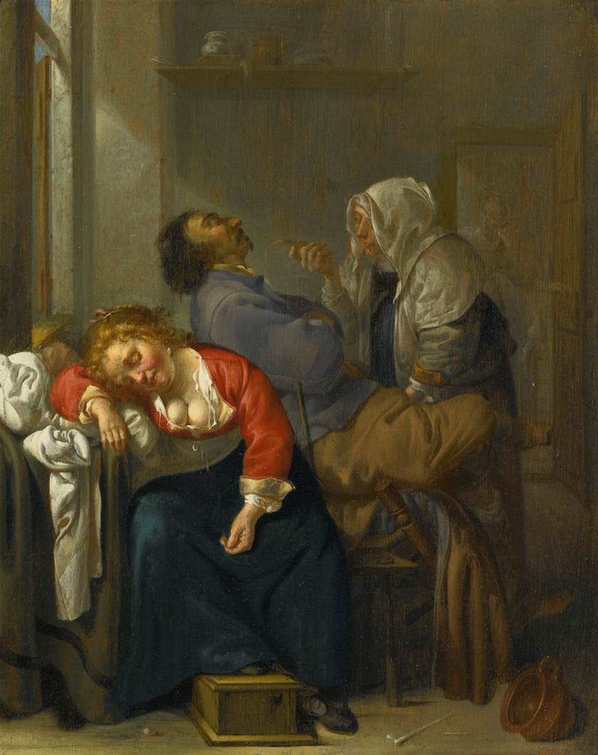 Bordello Scene with Sleeping Couple