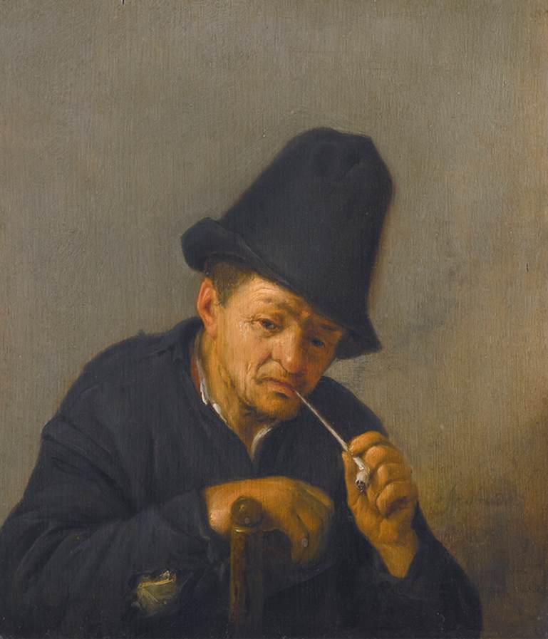 old man smoking a pipe