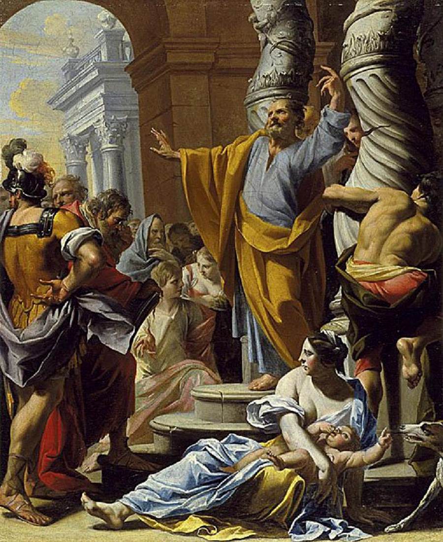 Saint Peter preaching in Jerusalem