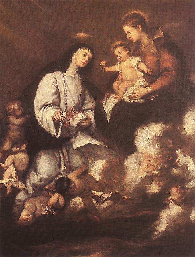 Saint Rose of Lima Before the Virgin