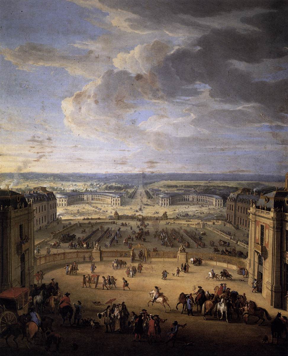 Les écuries vues de Château à Versailles