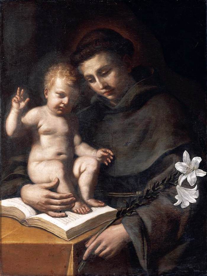 San Antonio de Padua med babyen Kristus