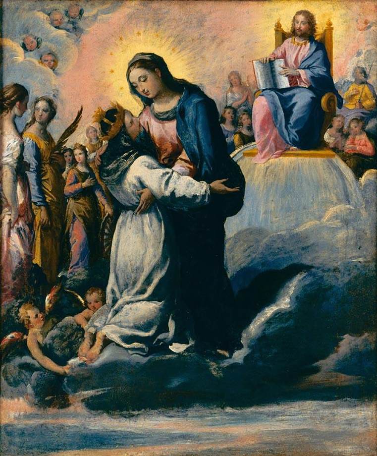 La Vierge qui reçoit San Esteban de Hongrie en paradis