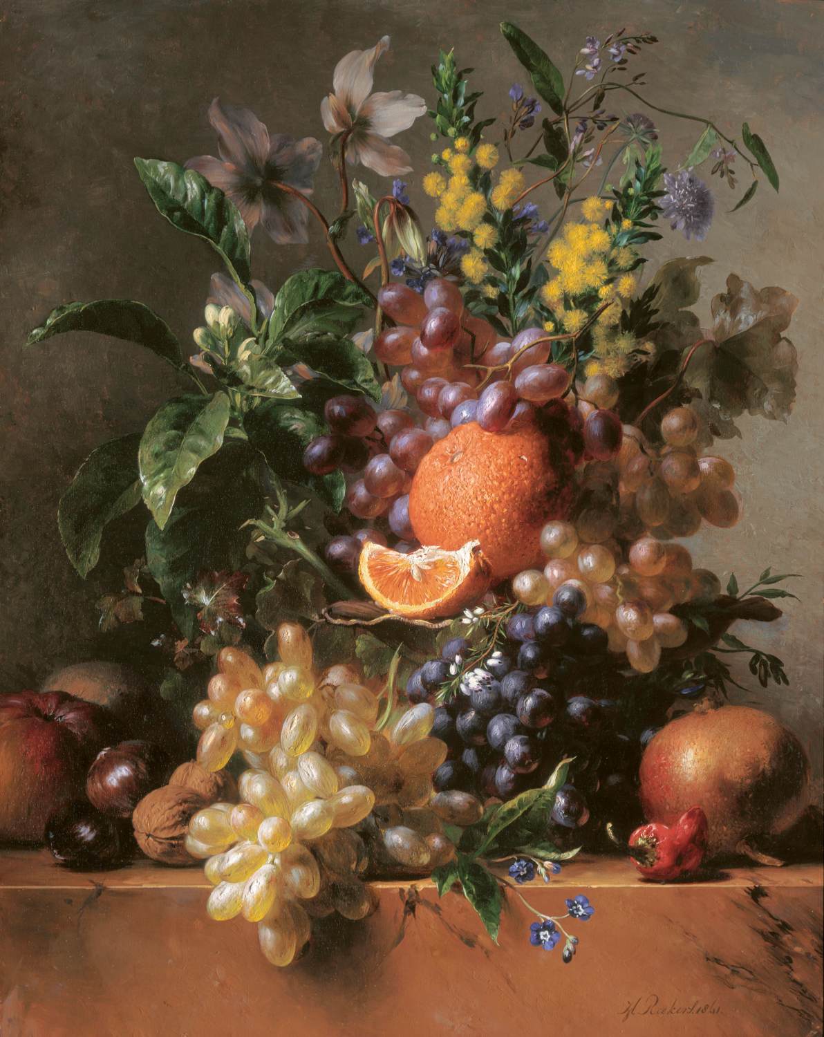 Sollevare la natura con fiori e frutti