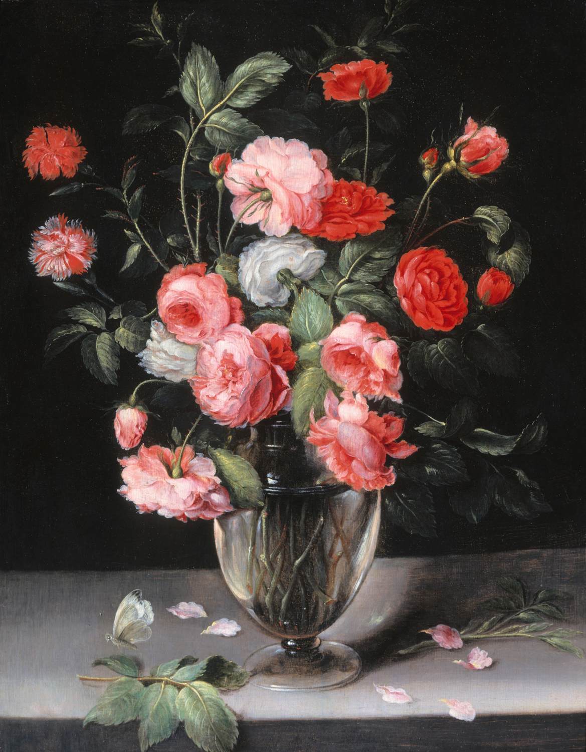 Still Life with Flowers in a Glass Vase