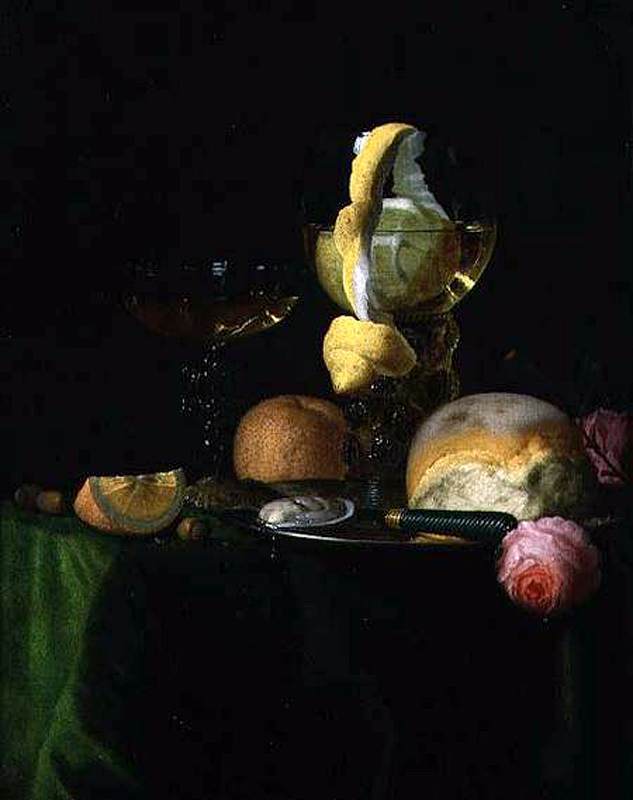 Still Life with a Peeled Lemon in a Roemer