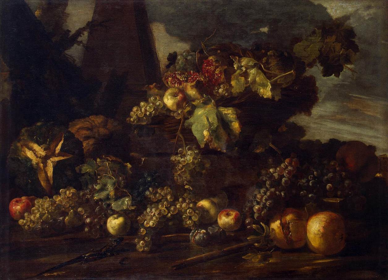 still life with grapes