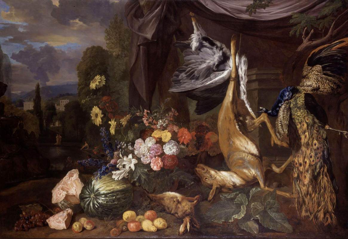 Still Life with Flowers and Birds