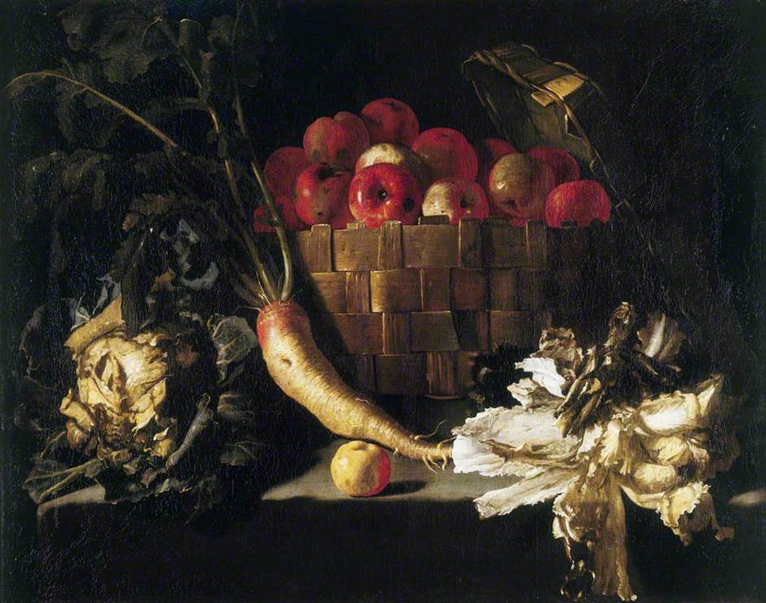 Still Life of Apples, Cabbage, Parsnips and Lettuce