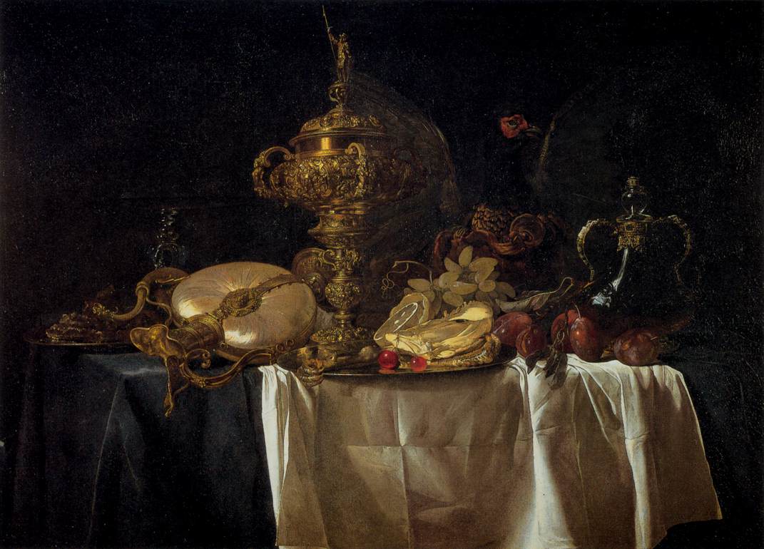 Still Life of Fruit, Parrot and Nautilus Launcher