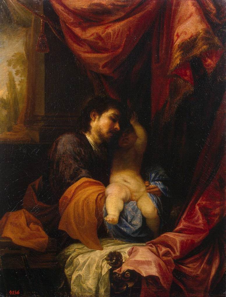 Saint Joseph och barnet Kristus