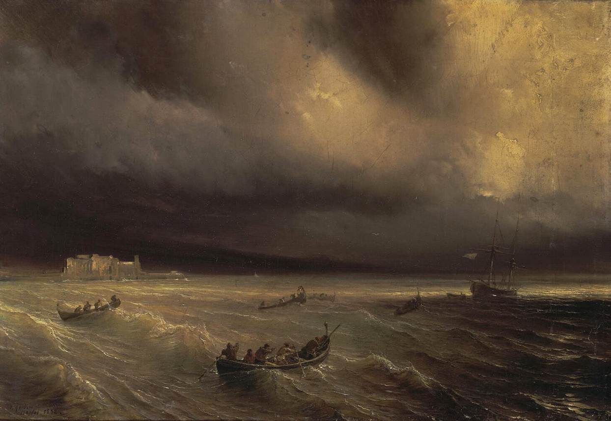 storm in the sea