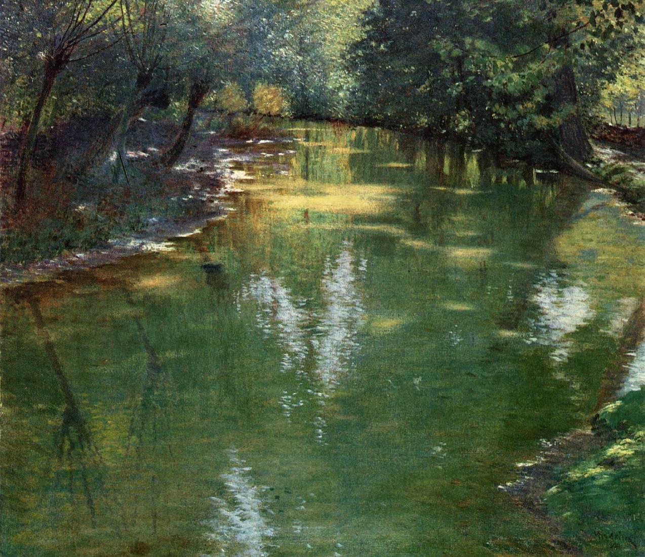 A stream under the sun