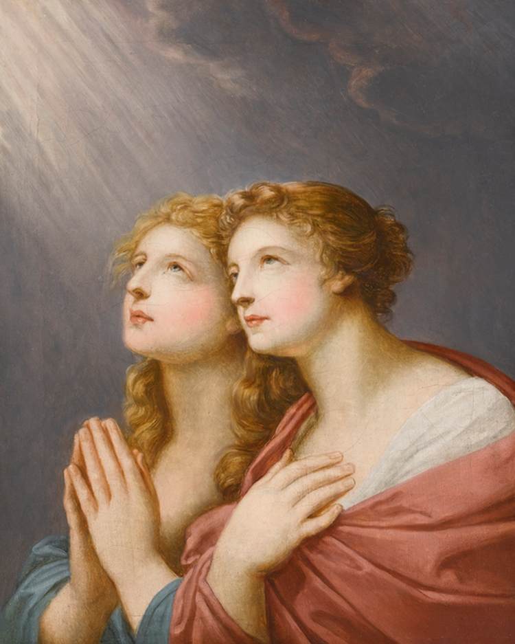 Study for Two Praying Female Figures