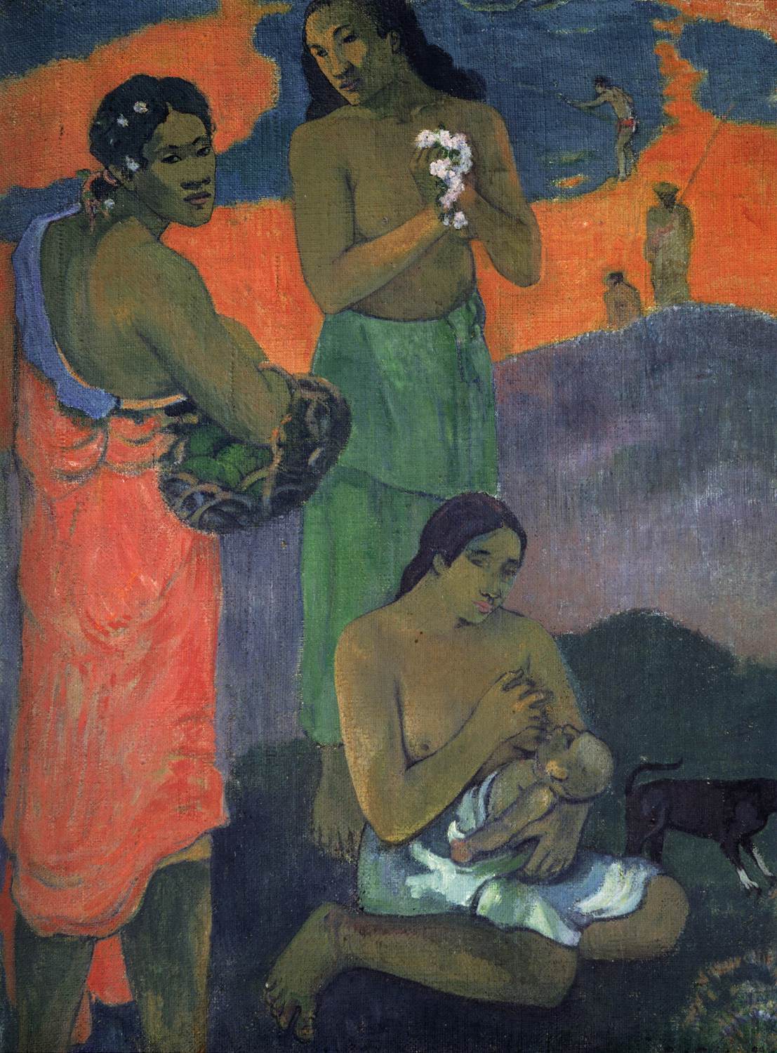 Mujeres en La Orilla del Mar (Maternidad)