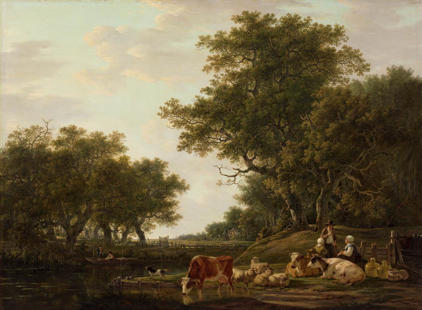 Krajobraz z pasterzem