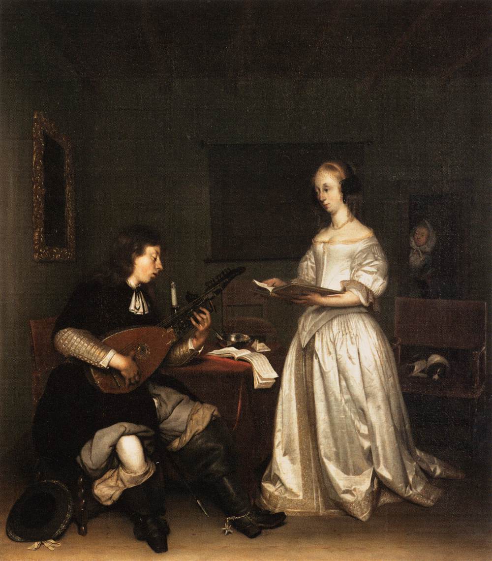 The Duet: Singer and Player of Teorbo