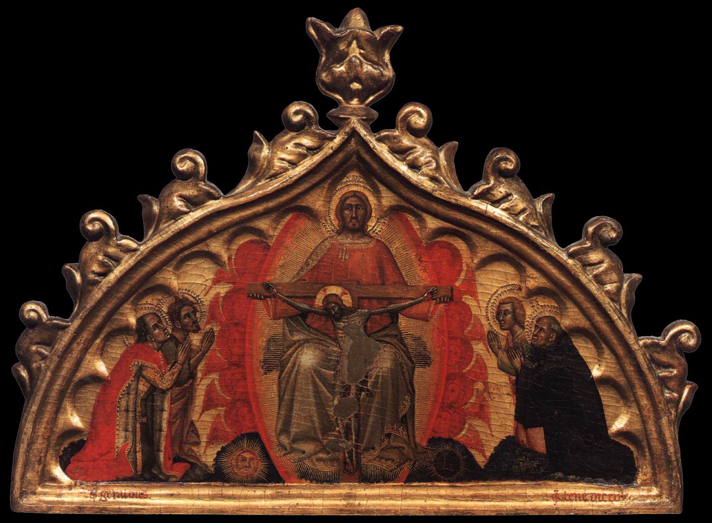 Trono di grazia con quattro santi