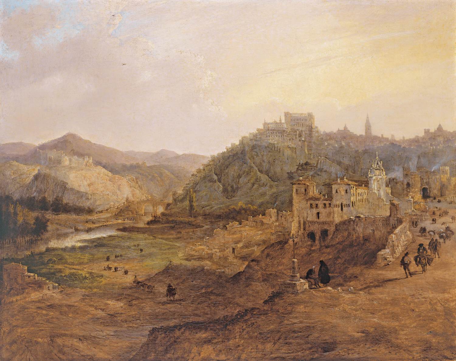 Ogólny widok Toledo z Cruz de Los Canons