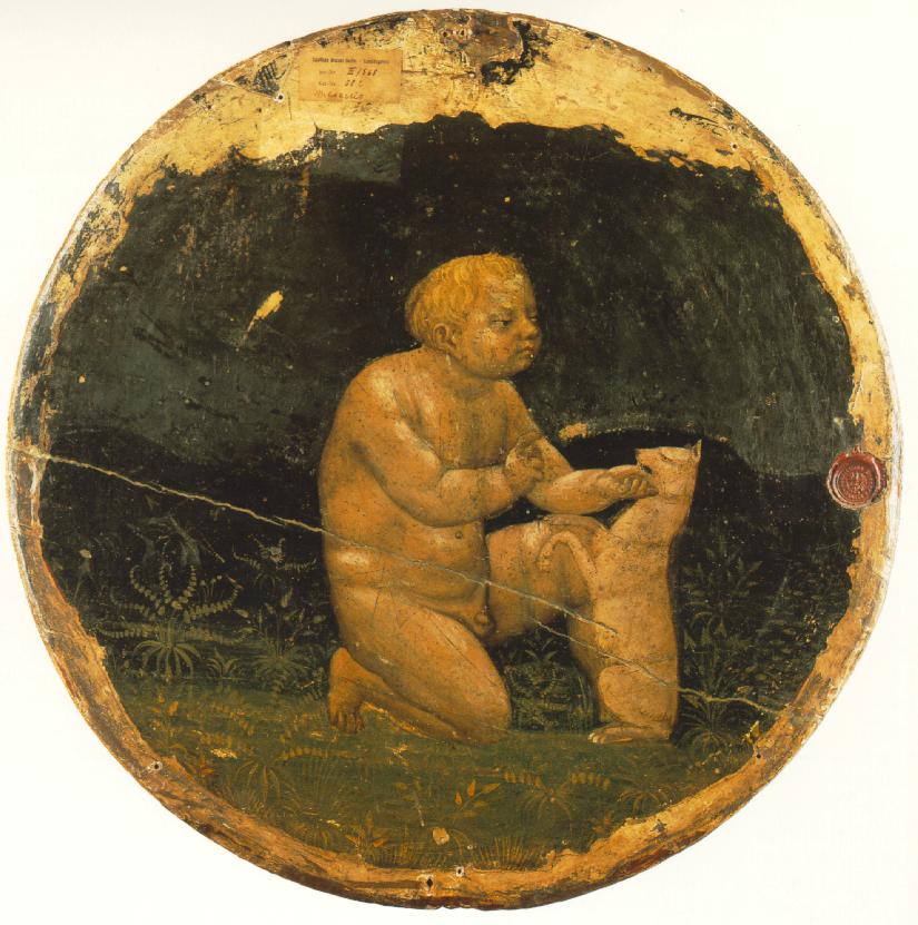 Putto and a Little Dog (Back of the Severian Tondo)