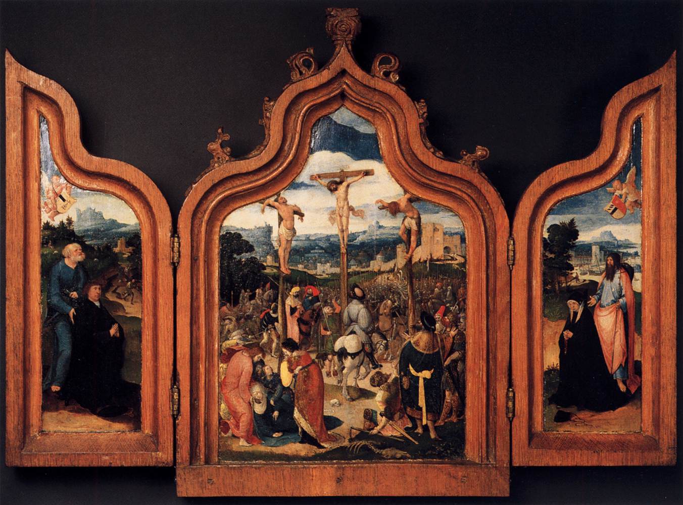 Triptych with The Crucifixion and The Donors
