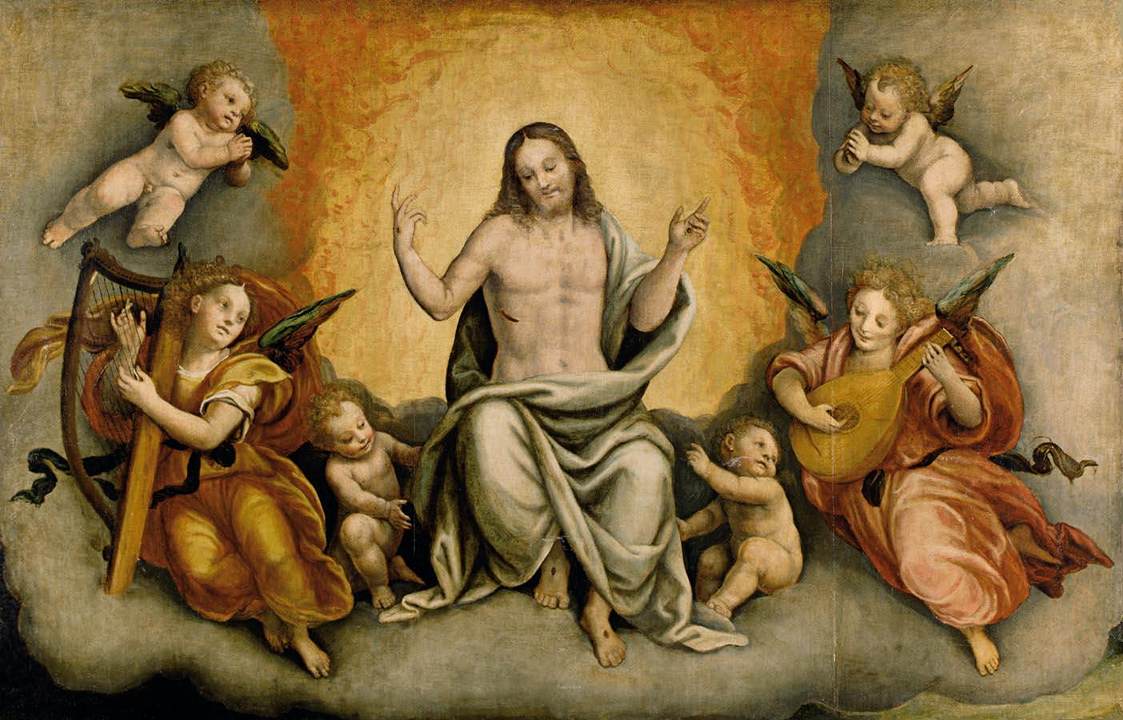 Kristi triumf med änglar och kerubiner