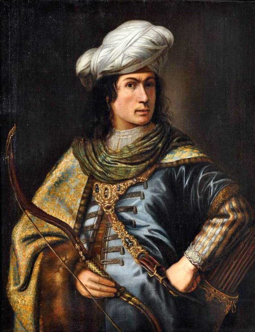 Porträtt av en man som turkisk prins