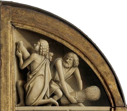 Altarul lui Ghent: Oferta lui Abel și Cain