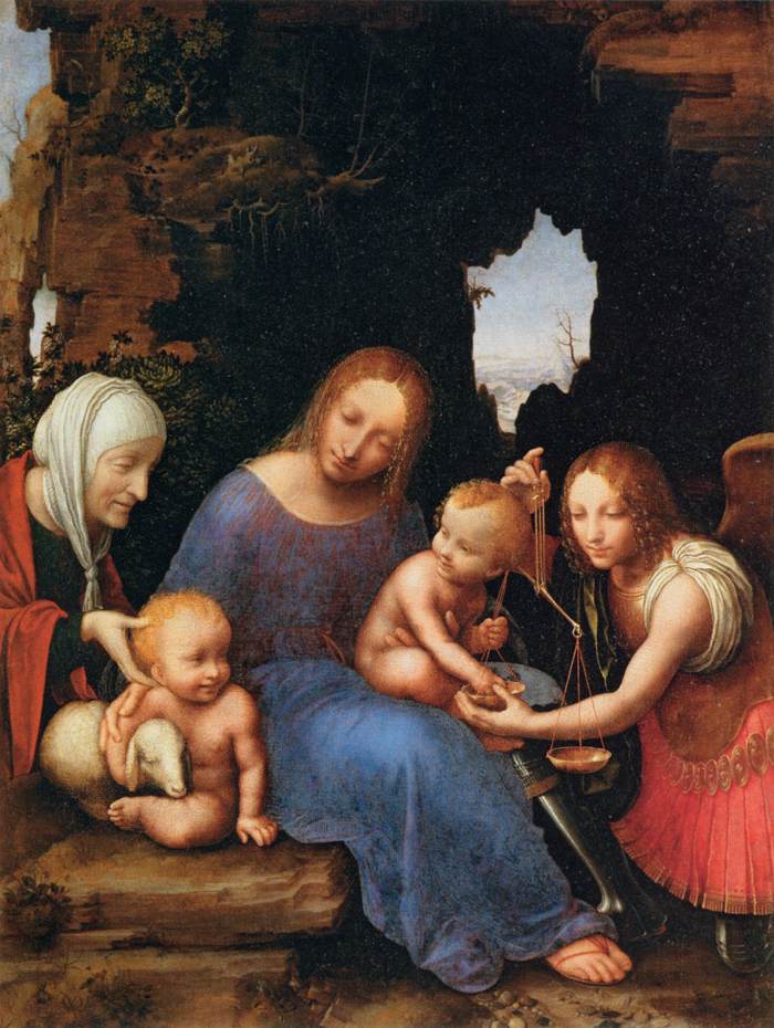 La Vierge et l'enfant avec Santa Isabel, Juan et Miguel