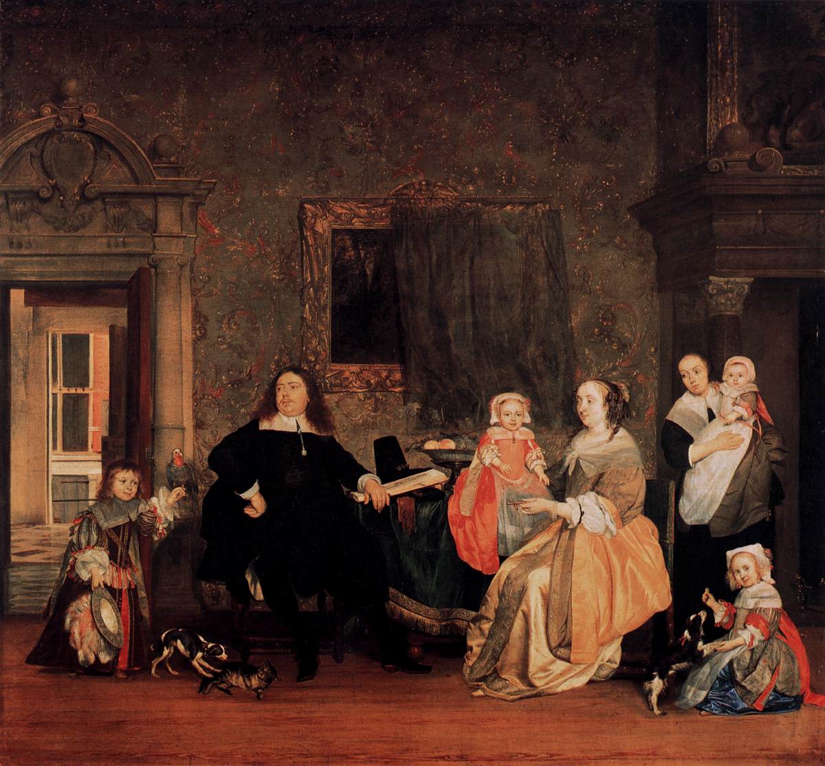 Porträt von Jan Jacobosz Hinlopen und seiner Familie