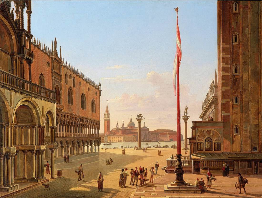 Blick auf die Plaza San Marcos, Venedig