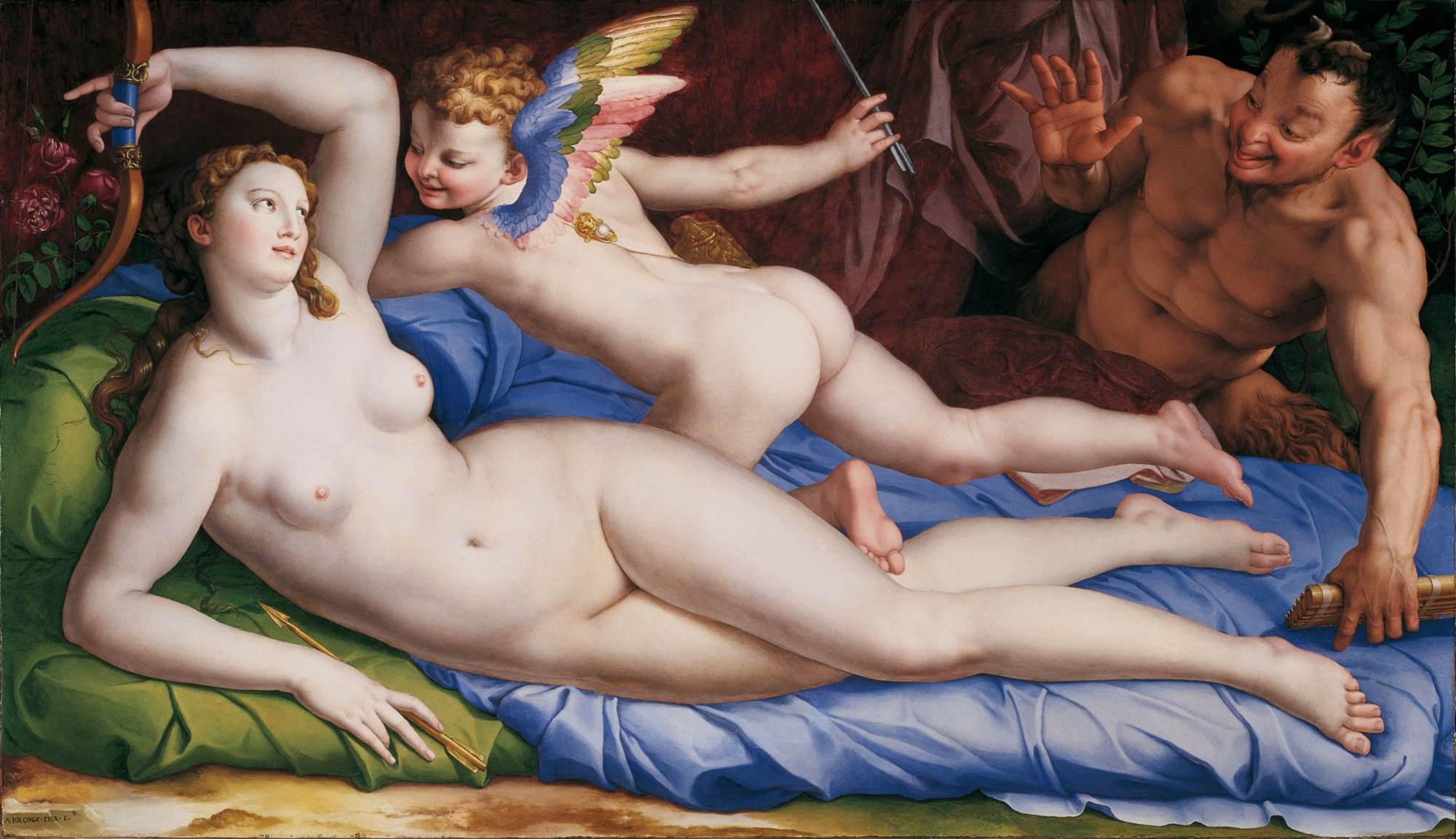 Venere, Cupido e Satiro