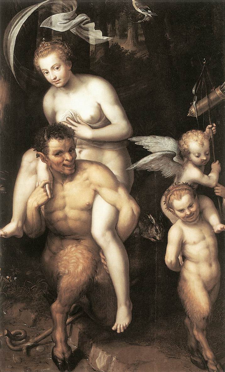 Venus fährt einen Satyr