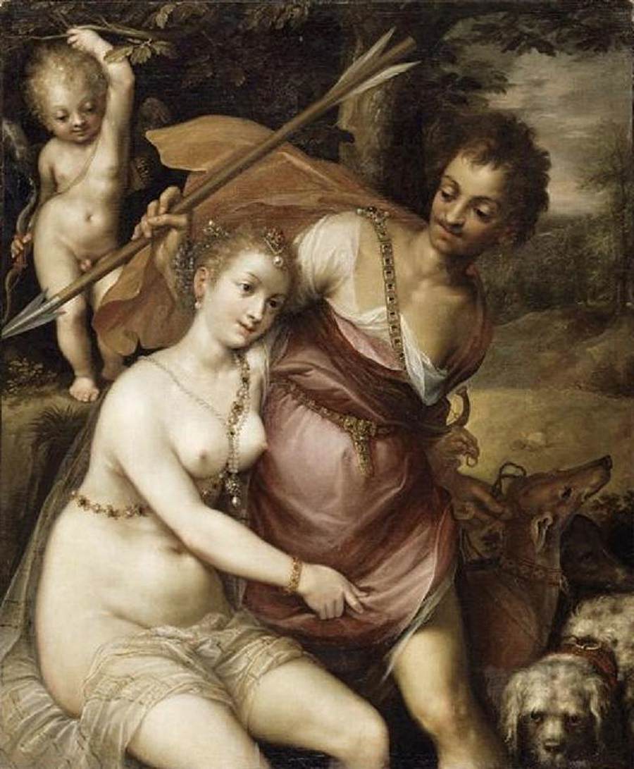 Venus, Adonis och Cupid