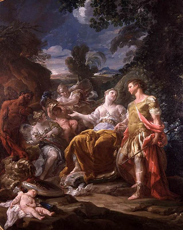 Venus præsenterer våben til Aeneas
