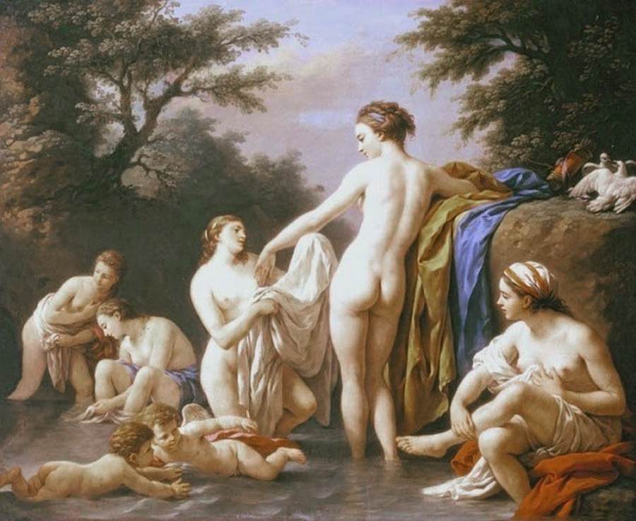 Venus og nymfer, der badede