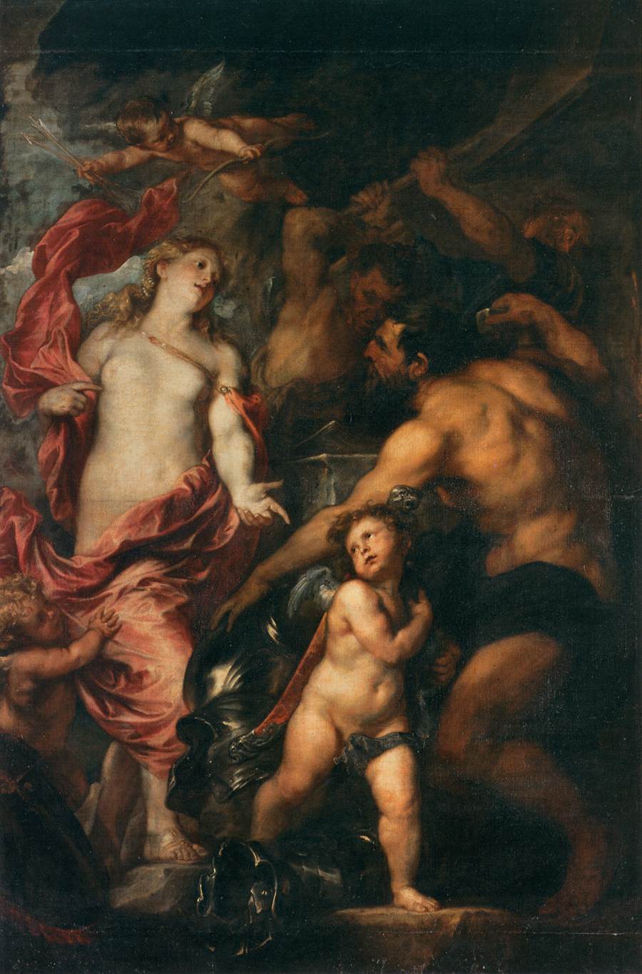 Venus chiede a Vulcan di lanciare armi per suo figlio Aenea