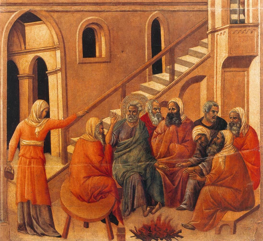 Pedro nægtede først Jesus (scene 9)