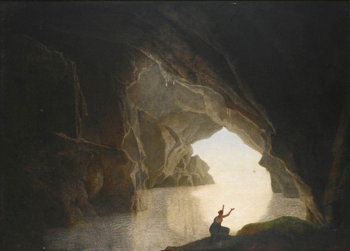 Salerno Körfezi'nde bir mağara