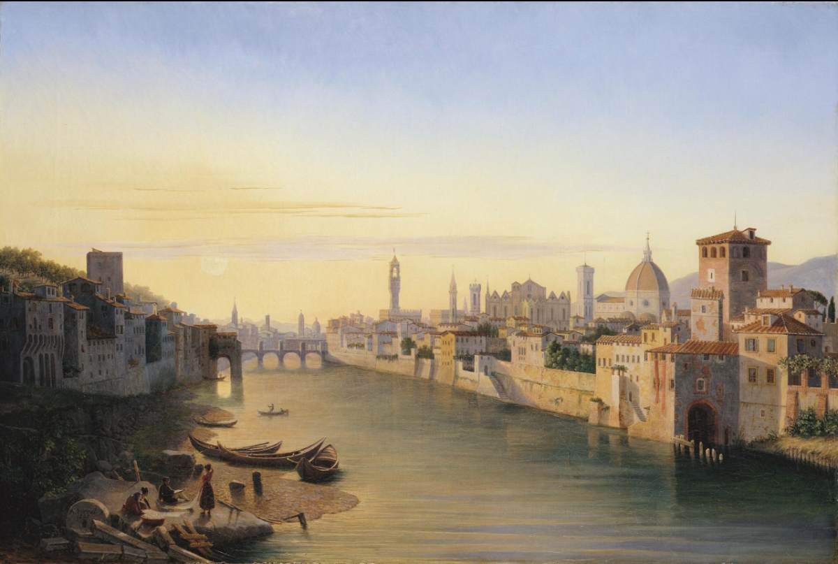 Blick auf den Arno River in Florenz