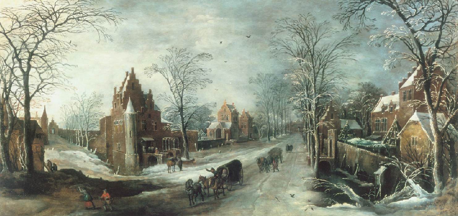 View of a City in Winter