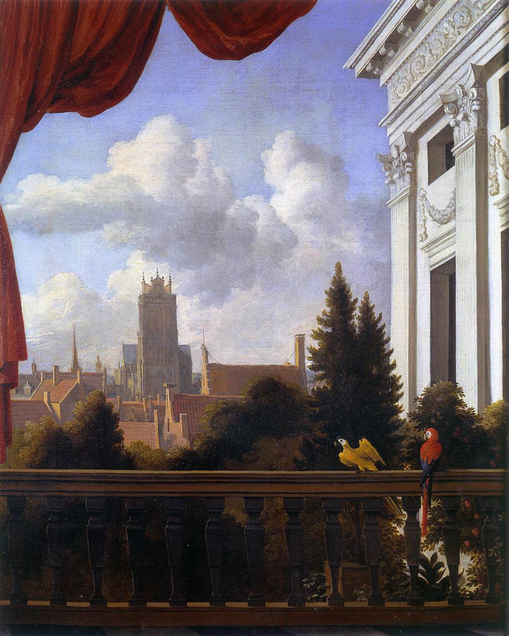 Vista de Dordrecht con Los Trippenhuis