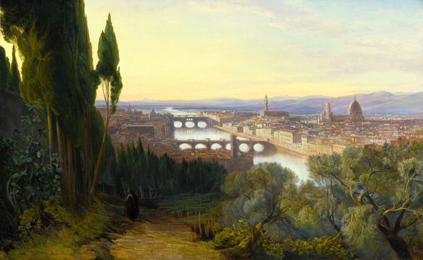 Vista di Firenze di Villa San Firenze, vicino a San Miniato