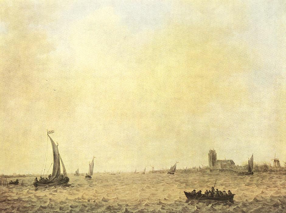 Vista de Dordrecht de La Oude Maas
