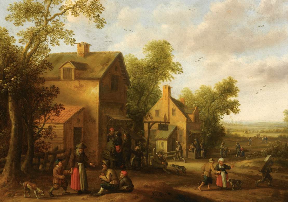 Village Scene with Peasants