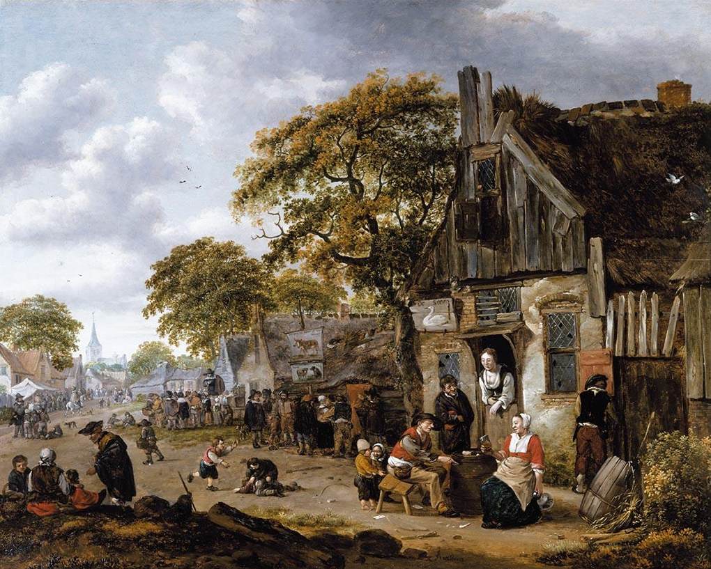 A Scene from the Town Street