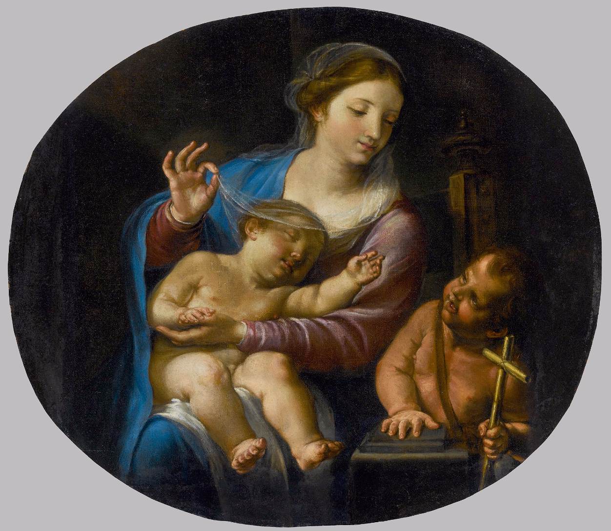 Jomfruen og barnet med babyen San Juan Bautista