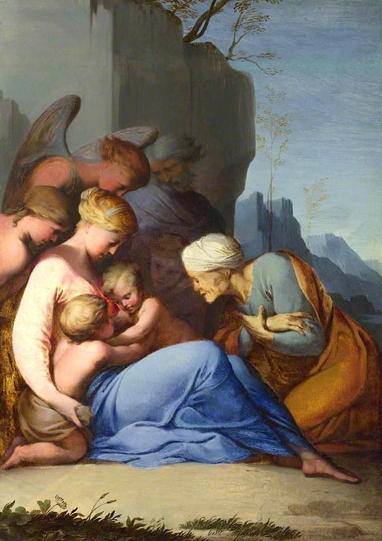 The Holy Family with the Infant Saint John the Baptist, Saint Elizabeth and Three Figures