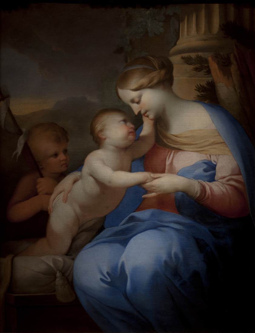 Jomfruen med babyen Jesus og Saint Johannes Døber